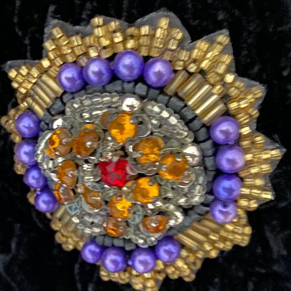 Vintage Amarotico Beaded Velvet Jacket - Picture 3 of 10